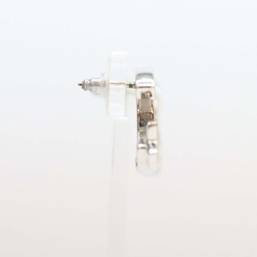 CHANEL Silver Logo Earrings - Picture 4 of 6